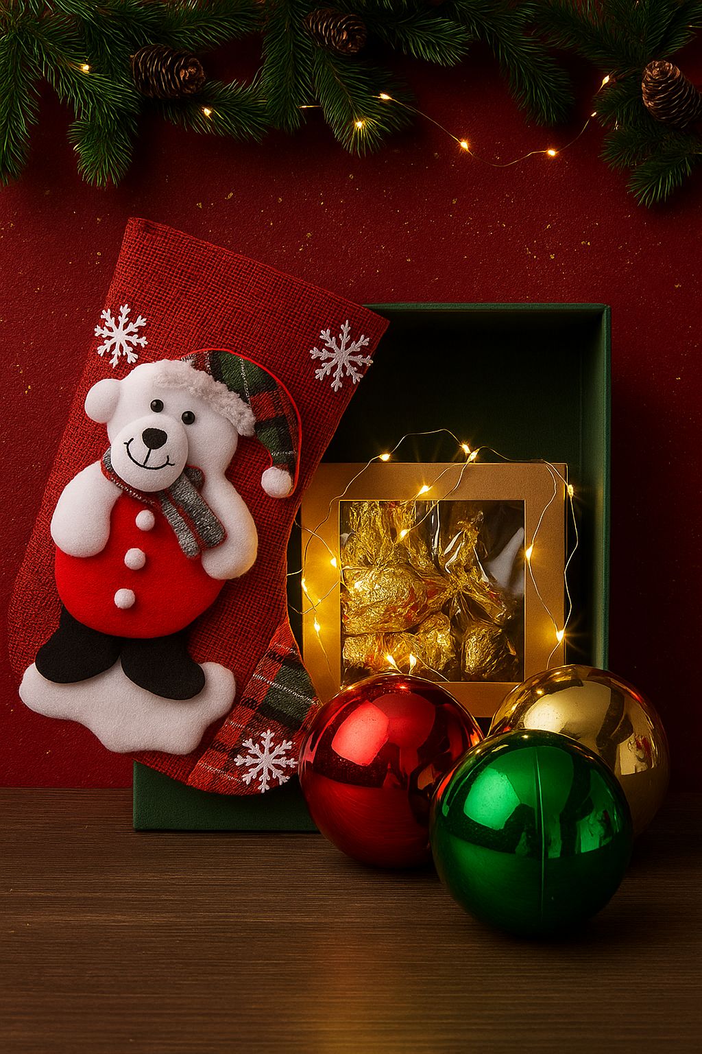 Chocolate and Christmas Ornament Hamper