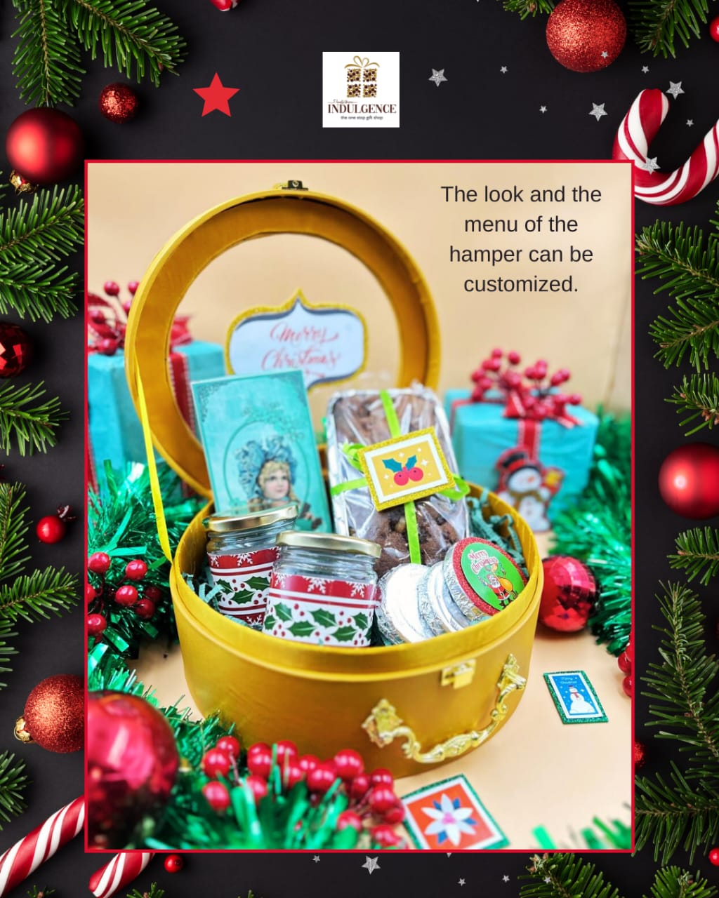 Premium MDF and acrylic Christmas box hamper