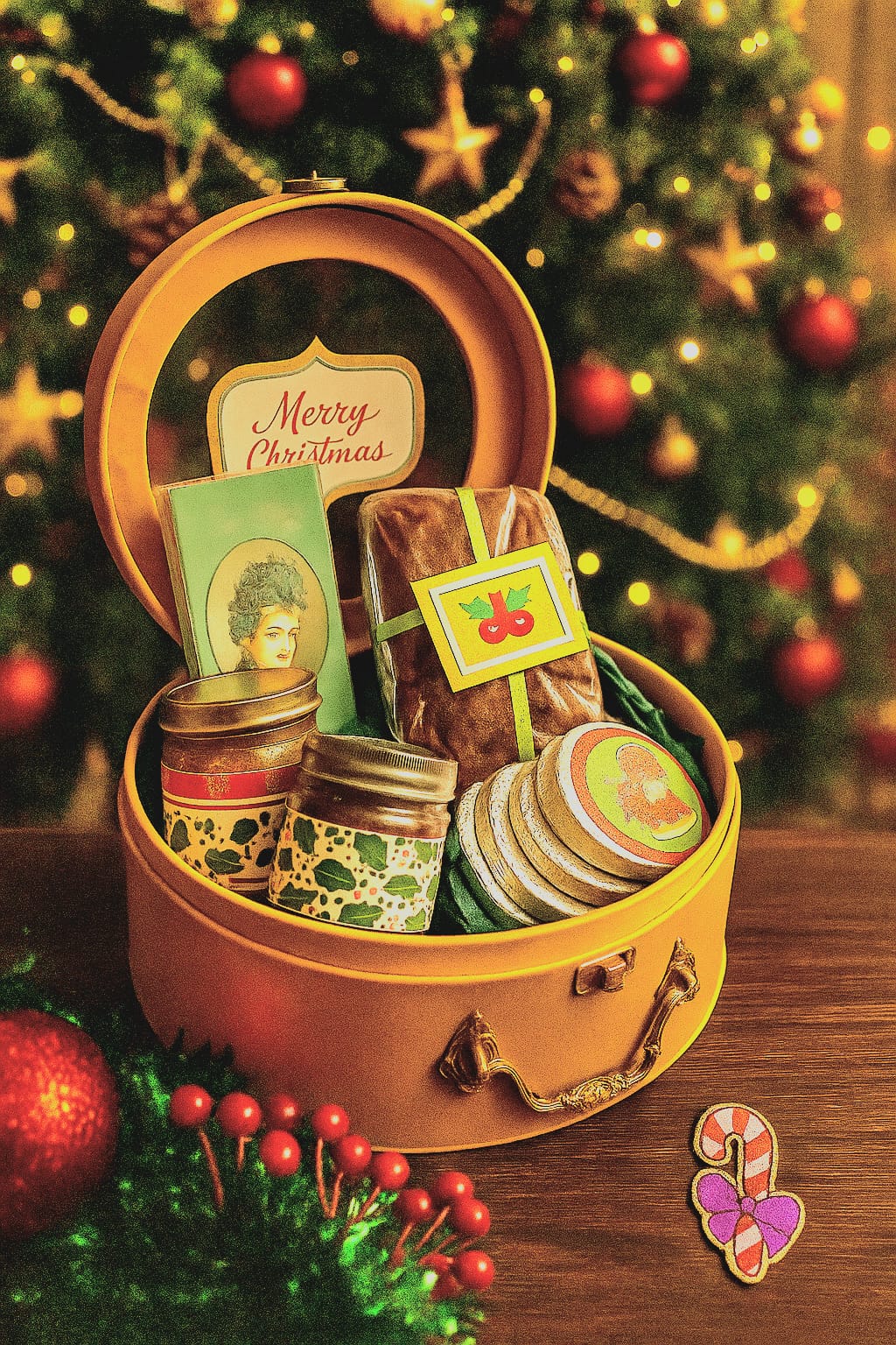 Round Trunk Leatherite Hamper