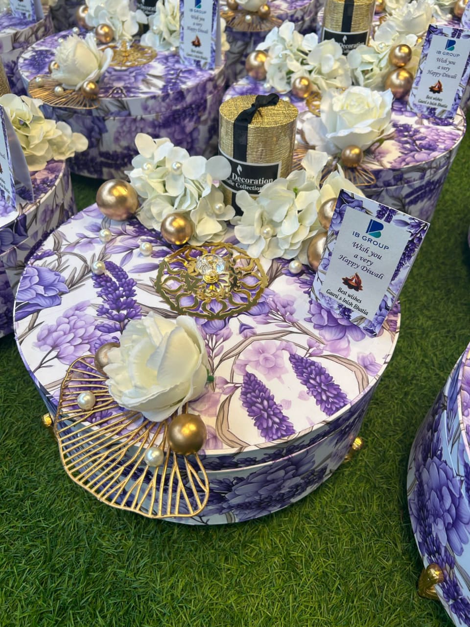 Round Lavender box Hamper