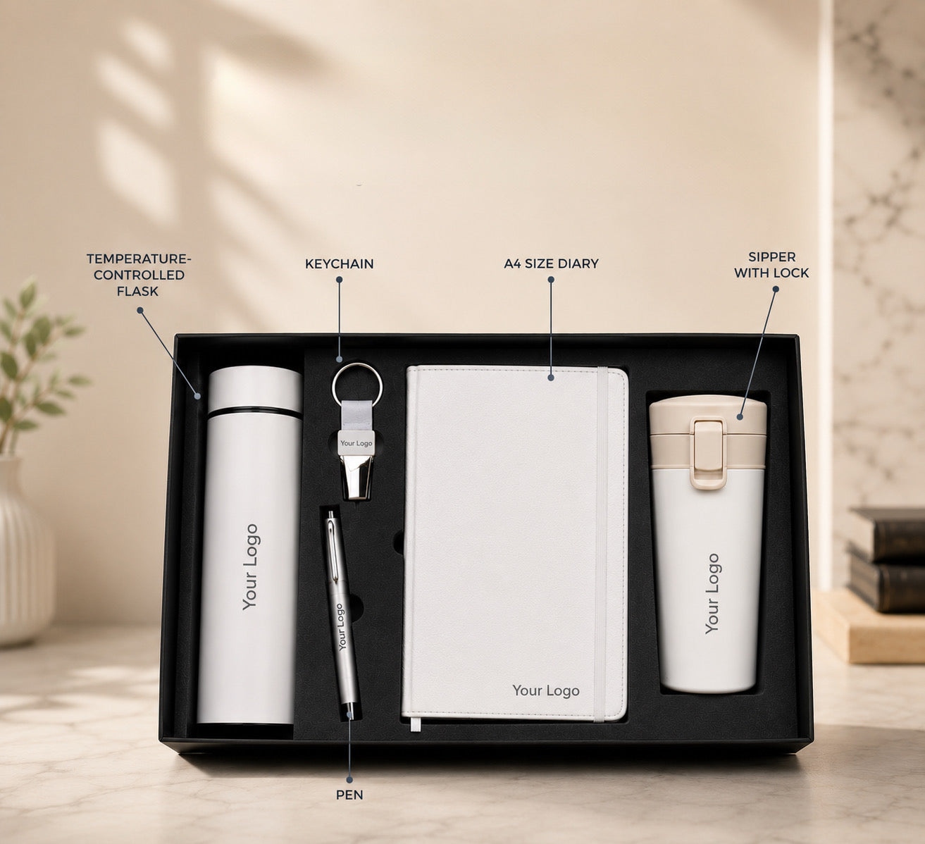 The White Travel Hamper