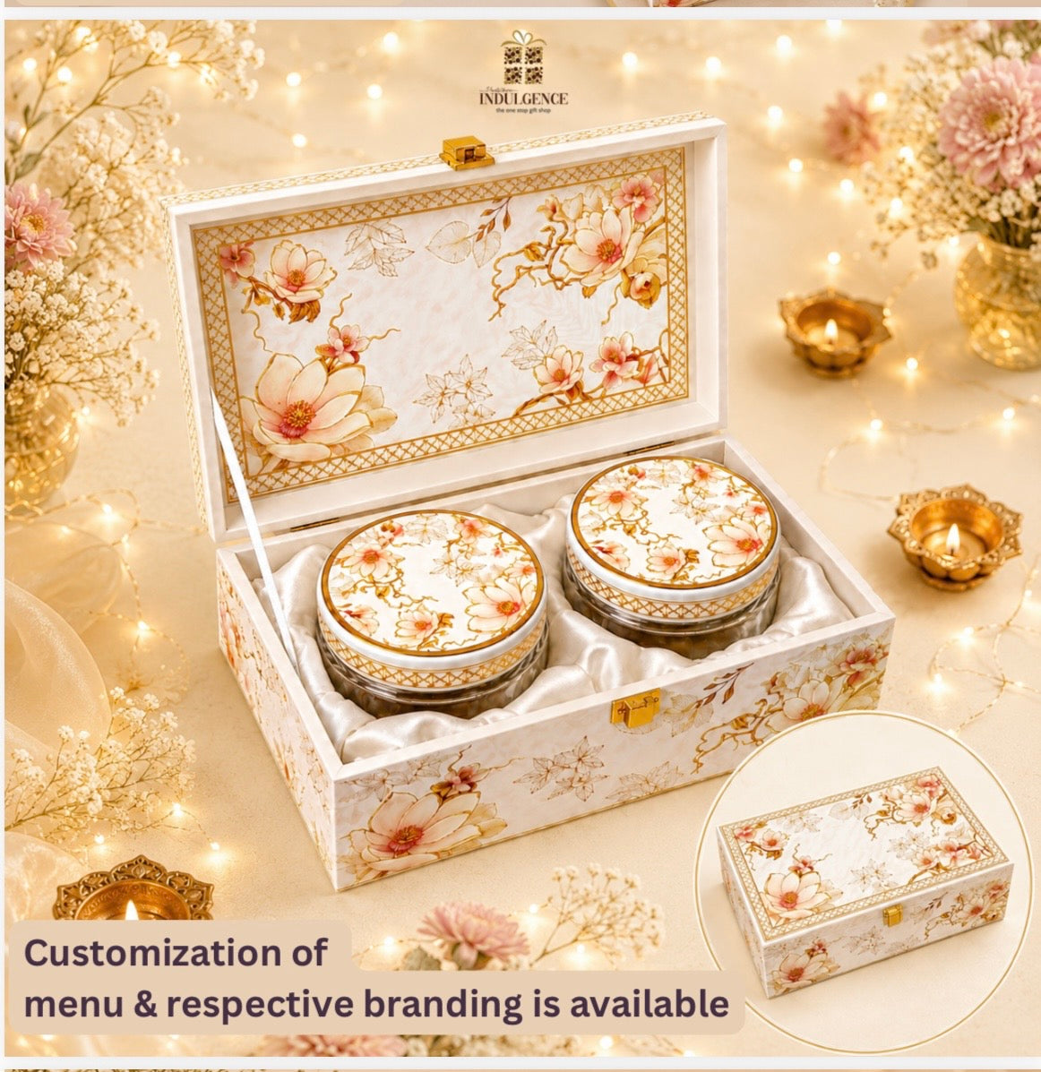 Cream Floral 2 Jar Hamper