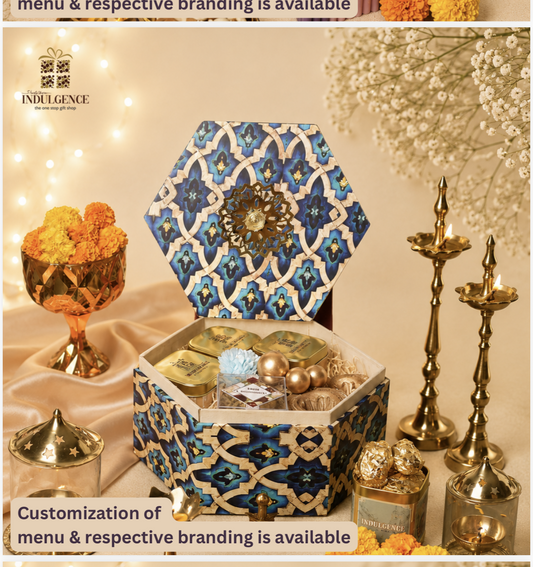 Hexagonal Mughal Box Diwali Hamper