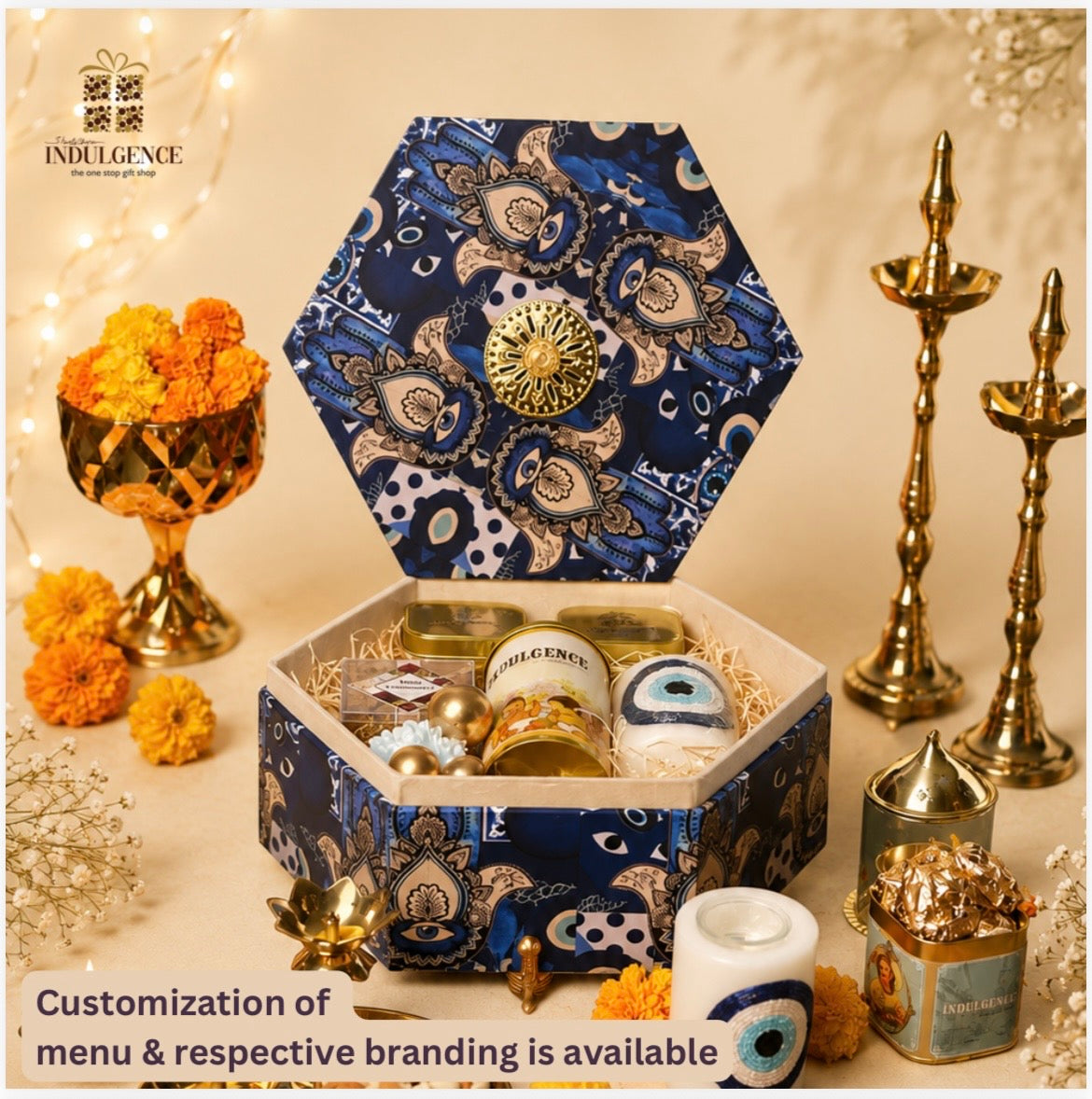Hexagonal Evil Eye Box Diwali Hamper