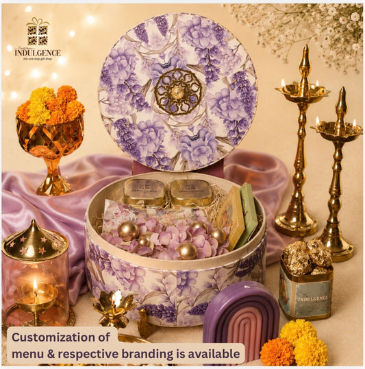 Lavender Round Box Diwali Hamper