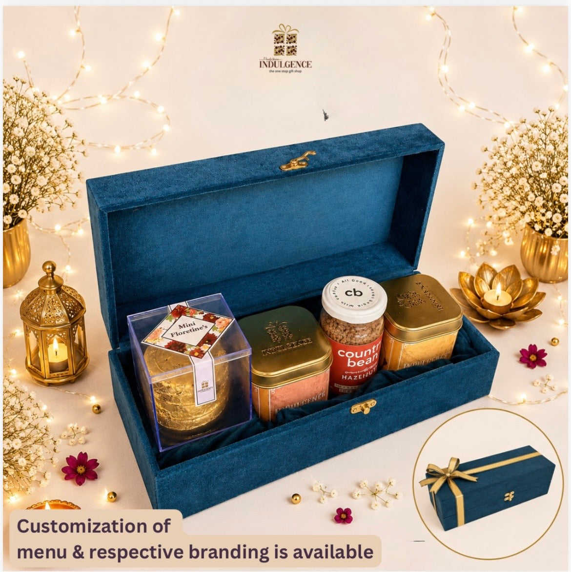 Rectangle Suede Box Diwali Hamper