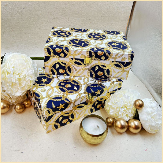 Versache Blue and white box Hamper