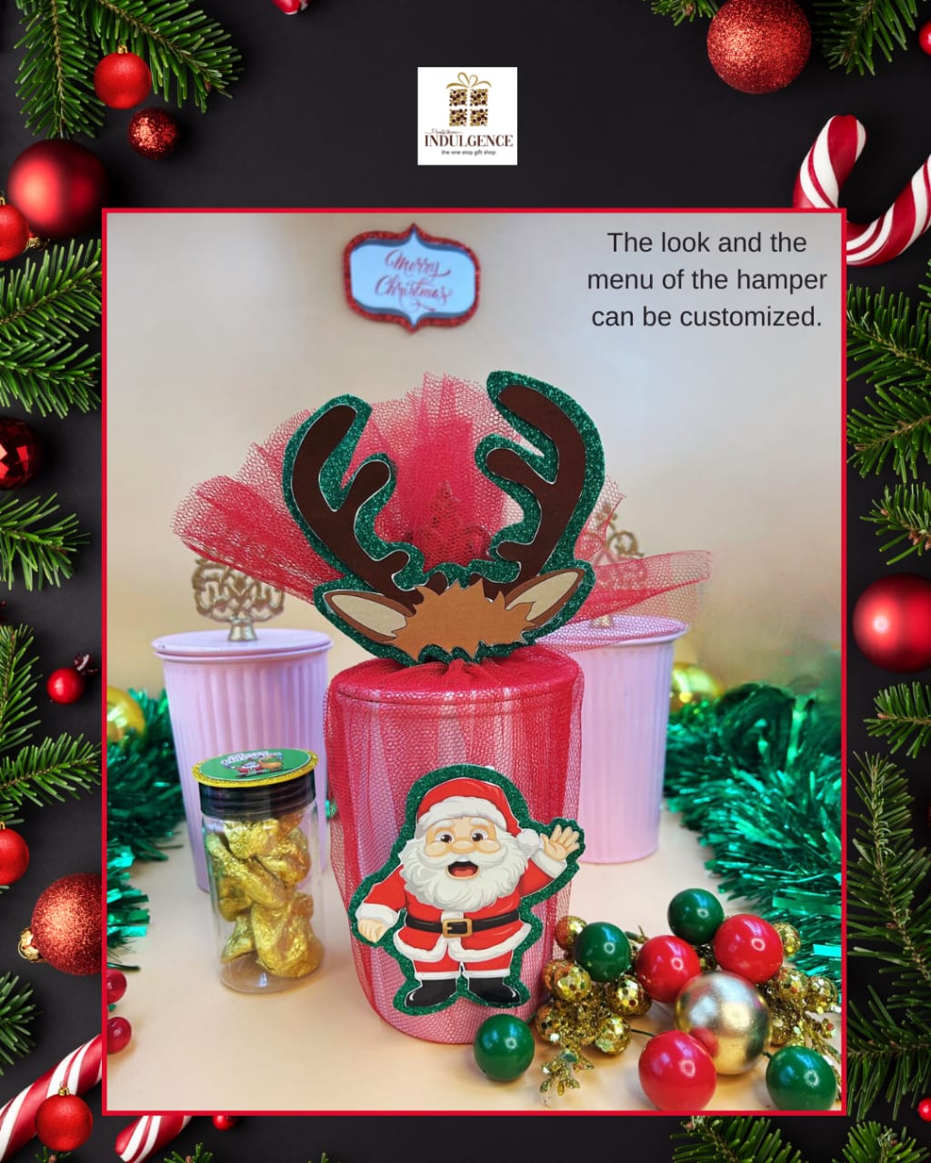 Metal jars christmas hampers