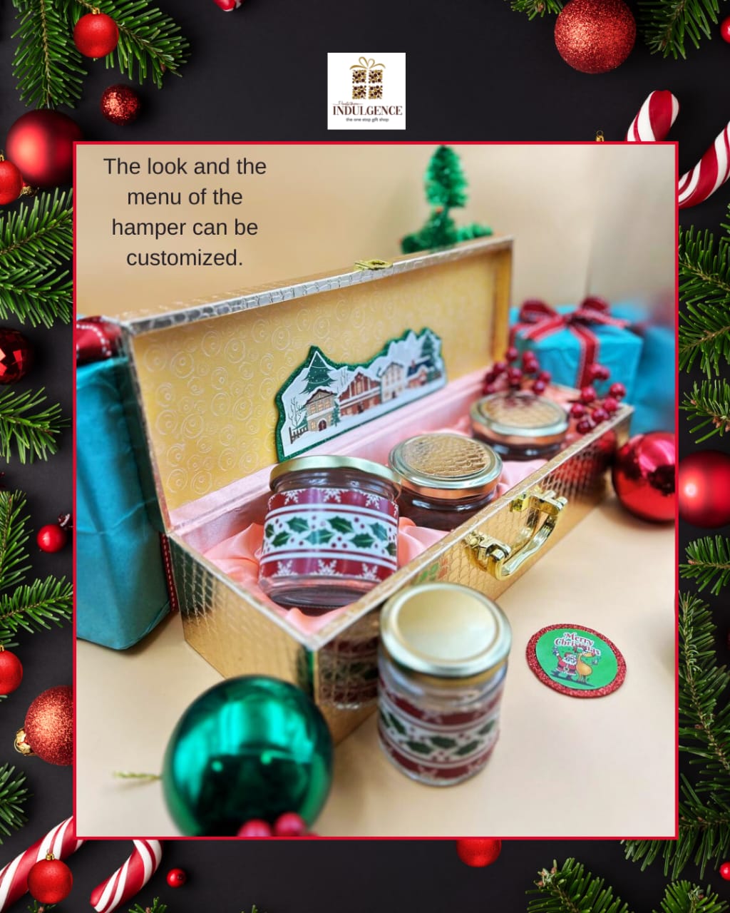 3 jar MDF box Christmas hamper