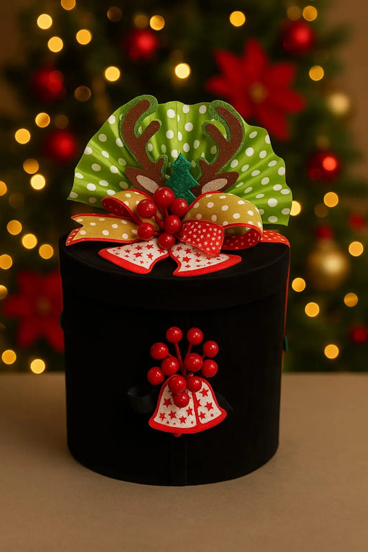 Double Decker Round Sued Box