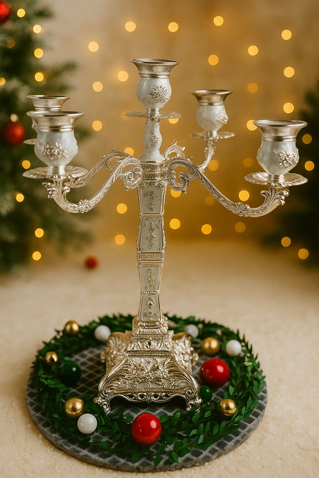 Roman Christmas Candle Stand