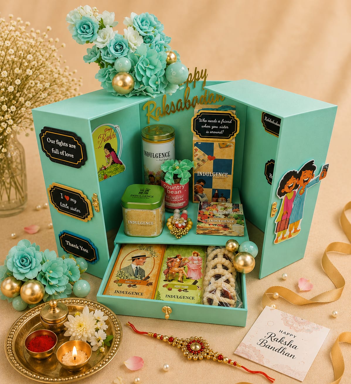 Double Decker Door Rakhi Hamper